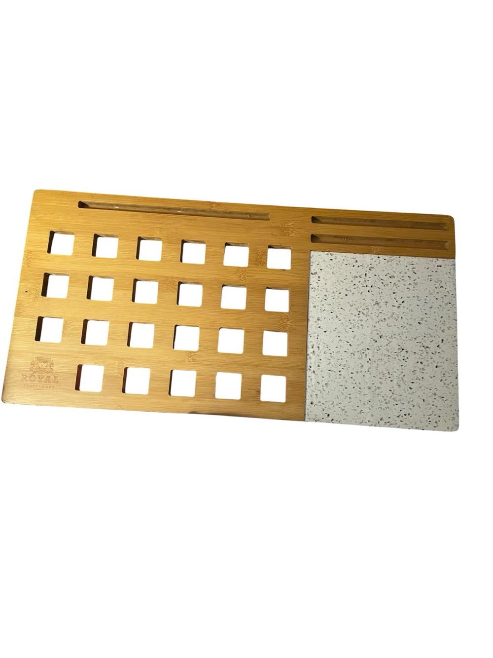 Bamboo Royal Craft Wood Laptop Lap Desk Ventilated Mouse Paf Trays Contemporary